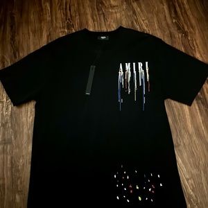 Black Amiri Paint Drip T-Shirt